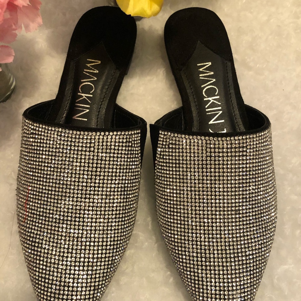 Women’s black rhinestone shoes